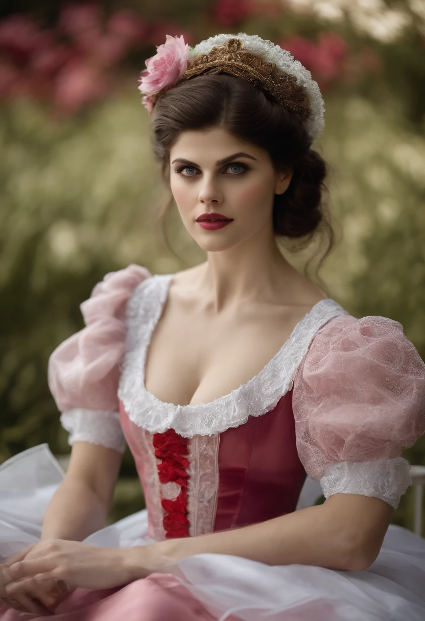 Alexandra Anna Daddario wear French Maid