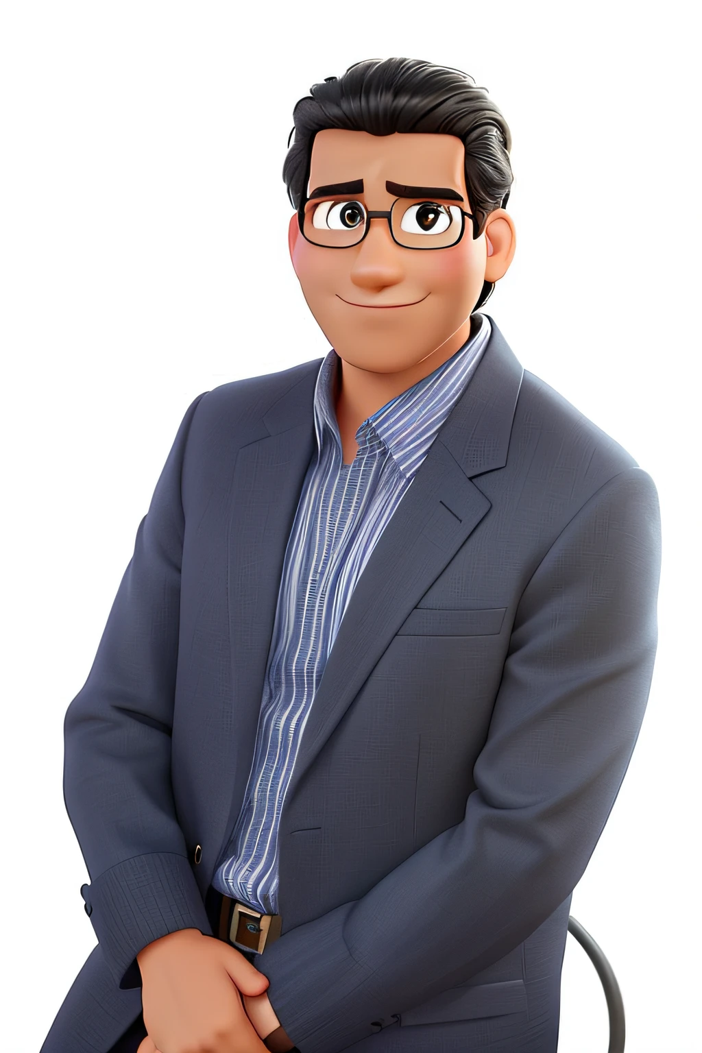 Poster no estilo Disney pixar, alta qualidade, melhor qualidade, senhor, cabelo preto