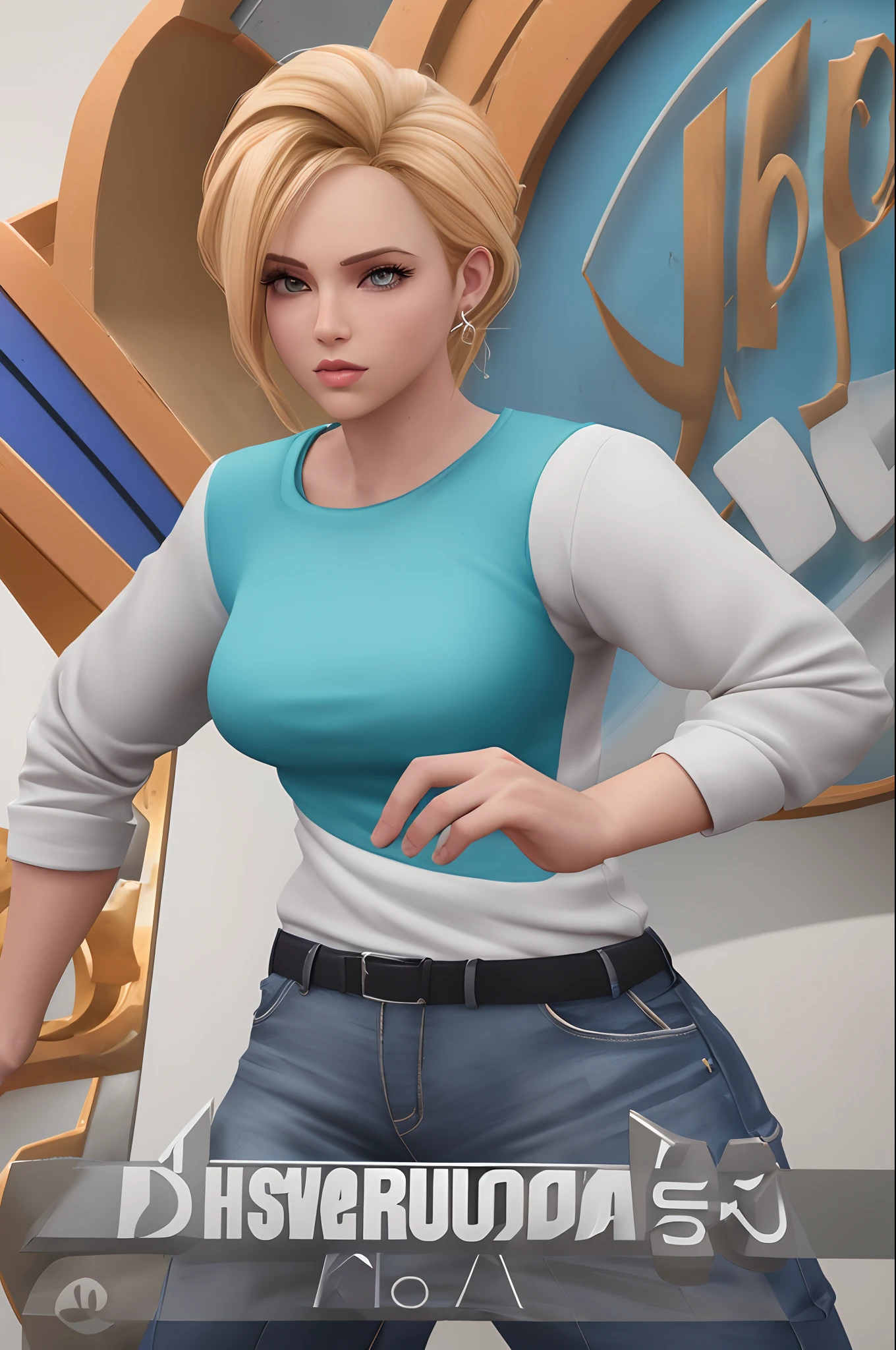 Personagem dos desenhos animados de uma mulher com uma camisa rosa, blond hair animation character, Caractere estilizado, animation style rendering, 3D estilizado, Arnold Maya render, 3 d render stylized, toon render keyshot, Personagem 3D, Personagem 3D, 3d rendering stylized, 3 d character render, personagem de desenho animado, Personagem de close up, Pose de personagem, (Estilo Pixar) (master part:1.2) (Bokeh) (best quality) (pele detalhada) (textura detalhada) (8k) (argila) (Cinematic lighting) (foco nítido