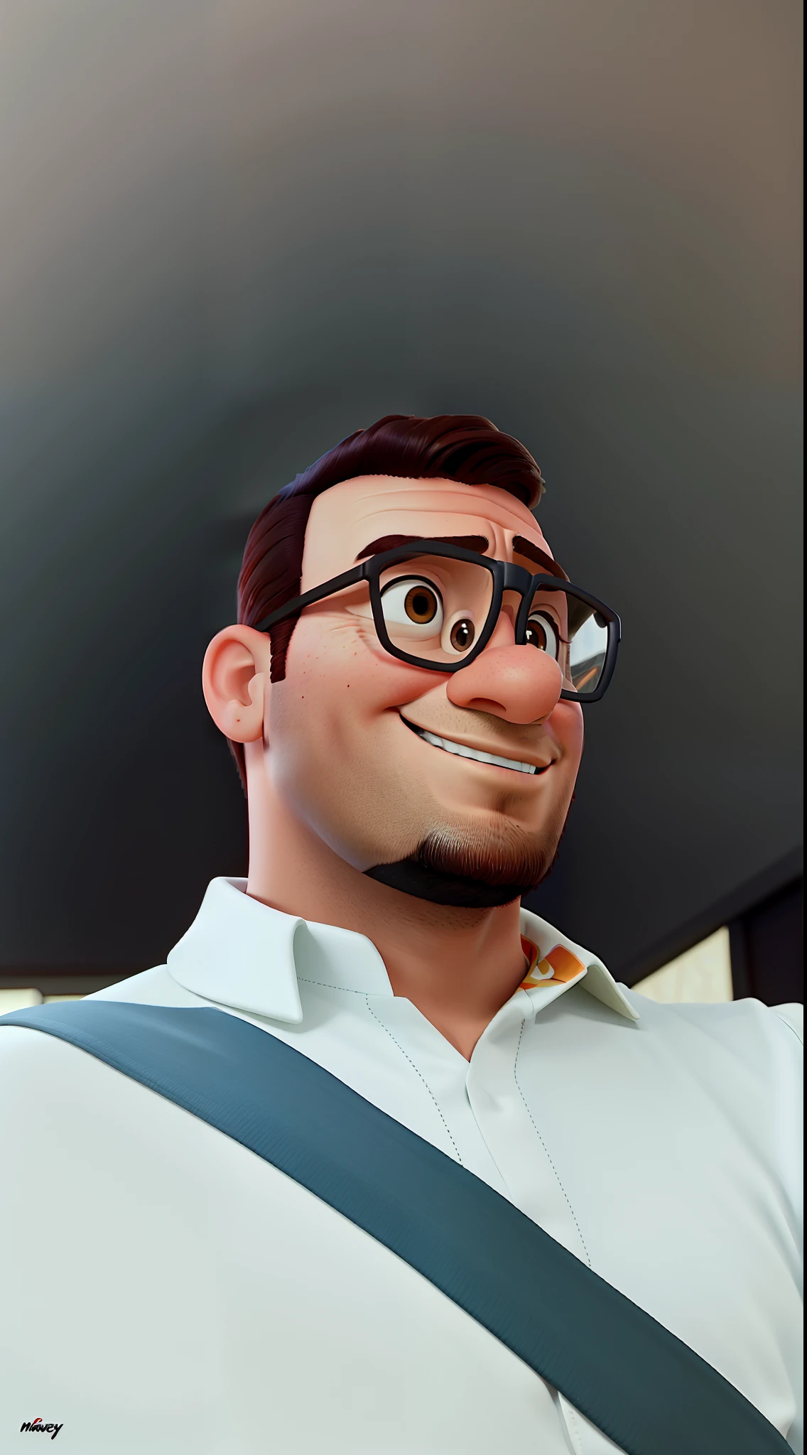 Um homem moreno 40 anos 90 quilos estilo disney pixar, alta qualidade, melhor qualidade