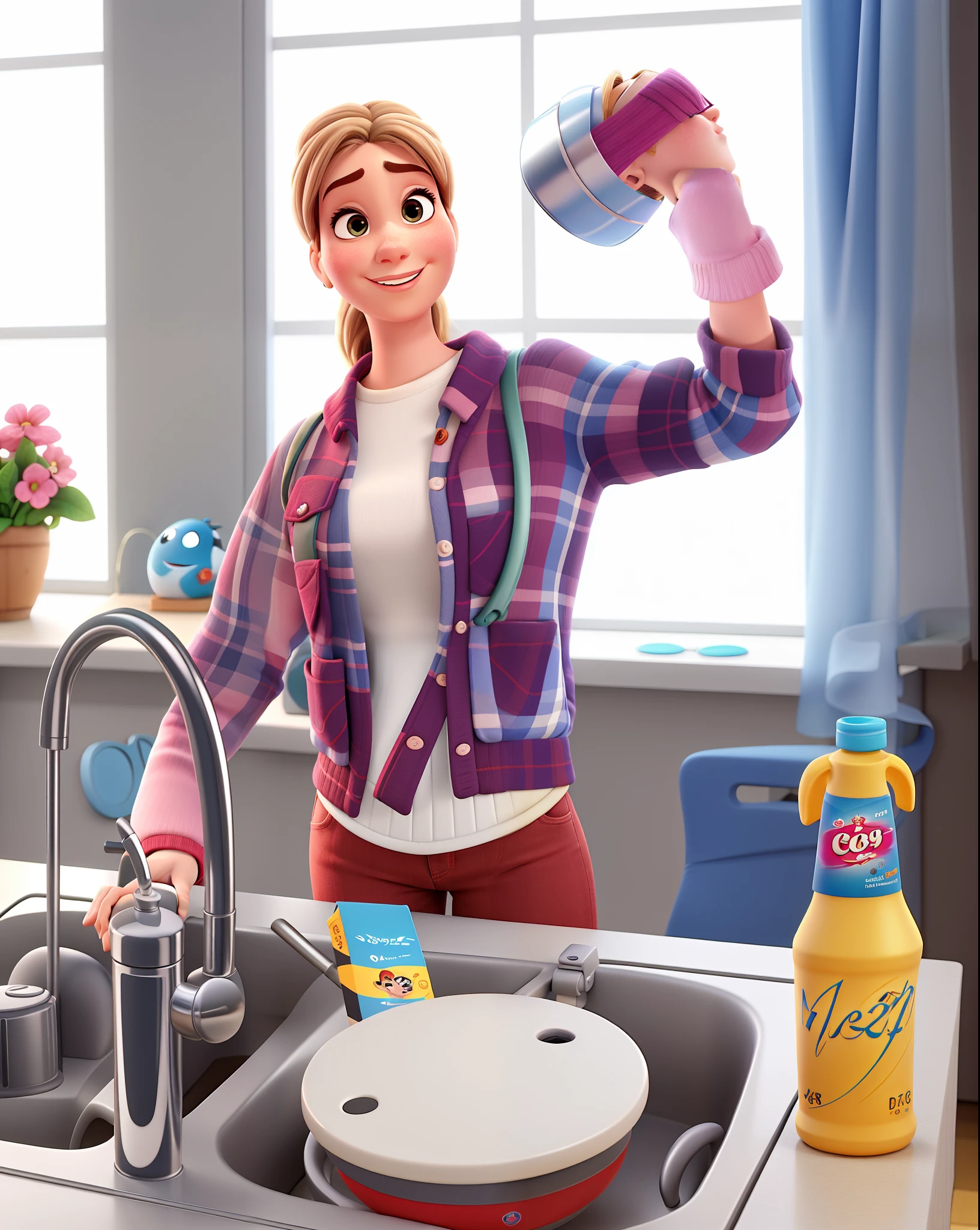 Uma mulher estilo pixar, alta qualidade, melhor qualidade