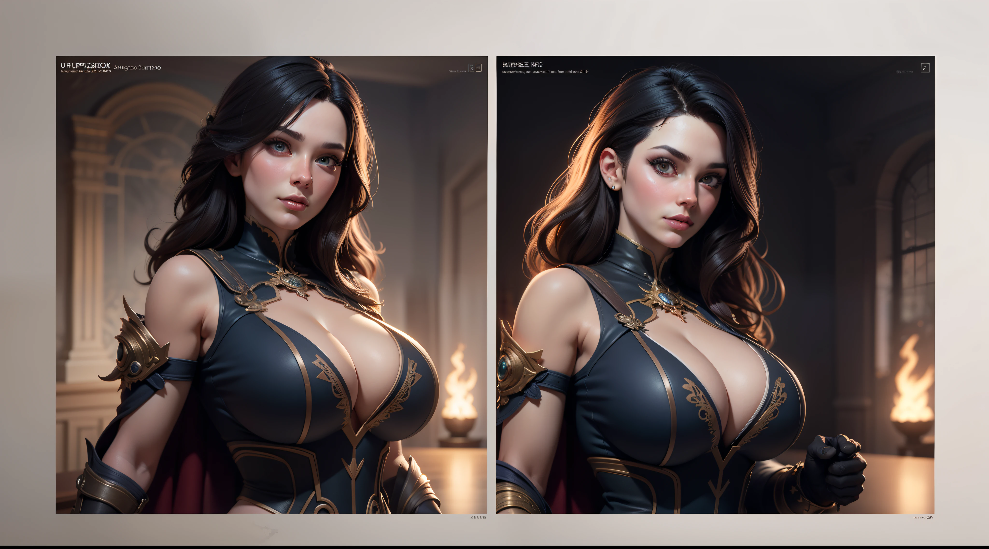 bouncing her boobs up and down, (large boobs), full cleavage, heavy eye liner, ultra realistic, concept art, intricate details, eerie, highly detailed, photorealistic, octane render, 8k, unreal engine. art by Artgerm and Greg Rutkowski and Alphonse Mucha