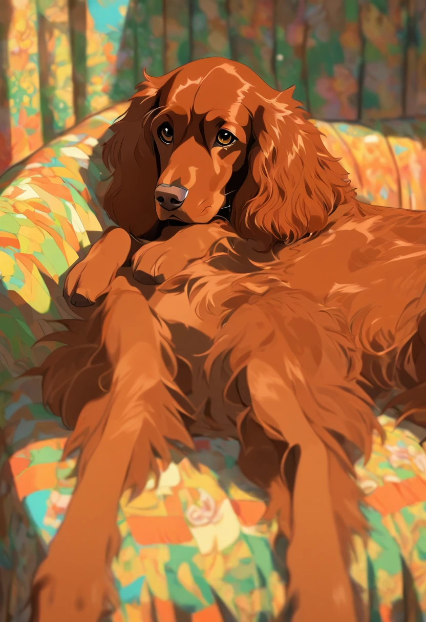 （The whole body is brown：1.8），（The whole body is brown：1.8），Brown Irish Setter，com coleira verde escrito PHYNA, on a couch，looking the camera，（Arco de rosto：1.5），Parece muito divertido，biologicamente correto
LoRA
Niji