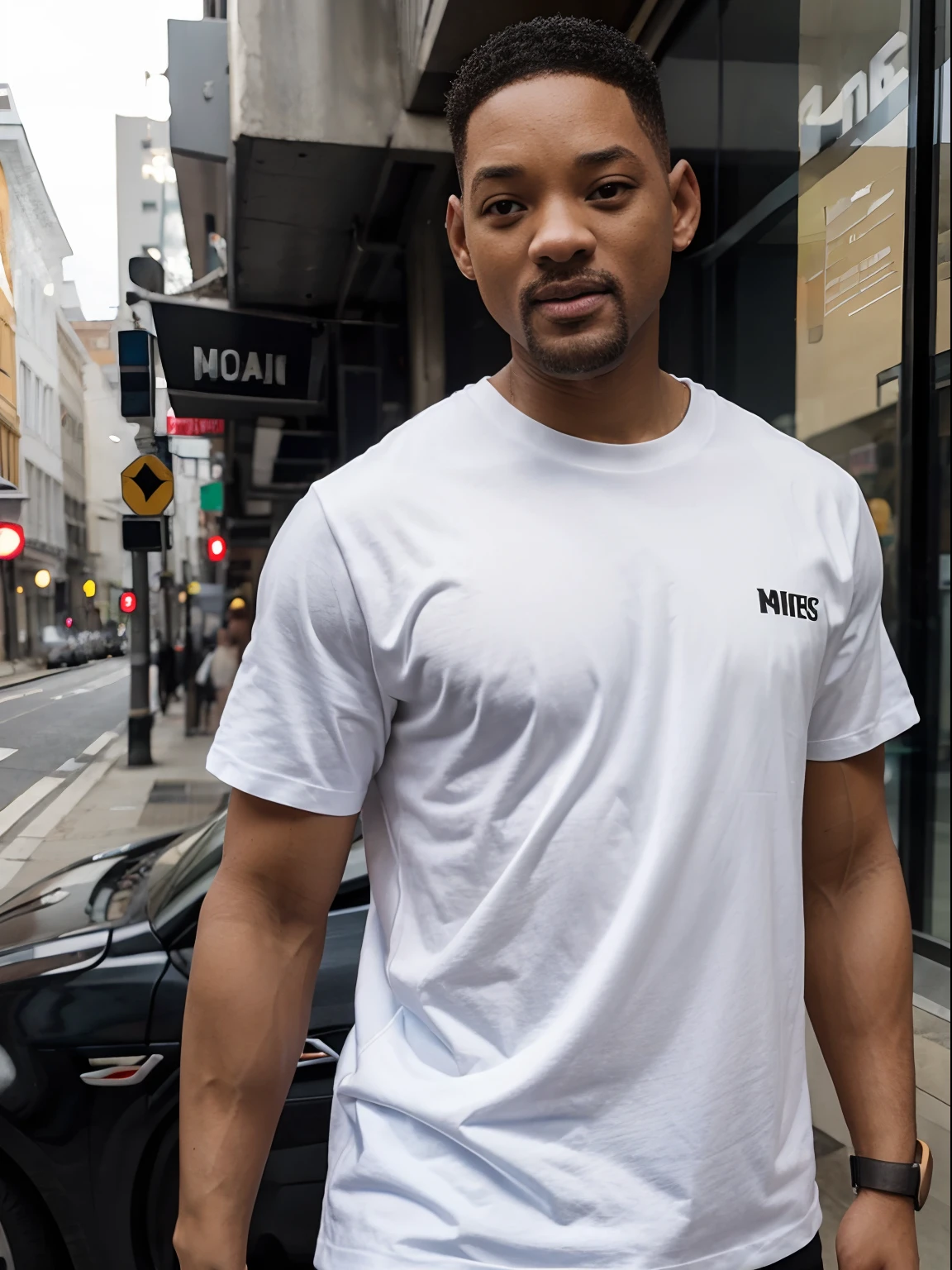 Will smith flat white tshirt streetwear