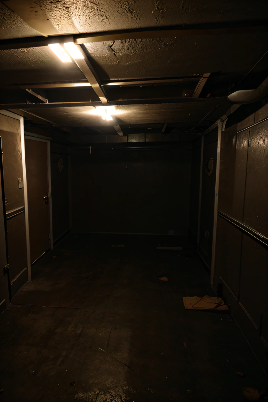 Gloomy and fearsome basement