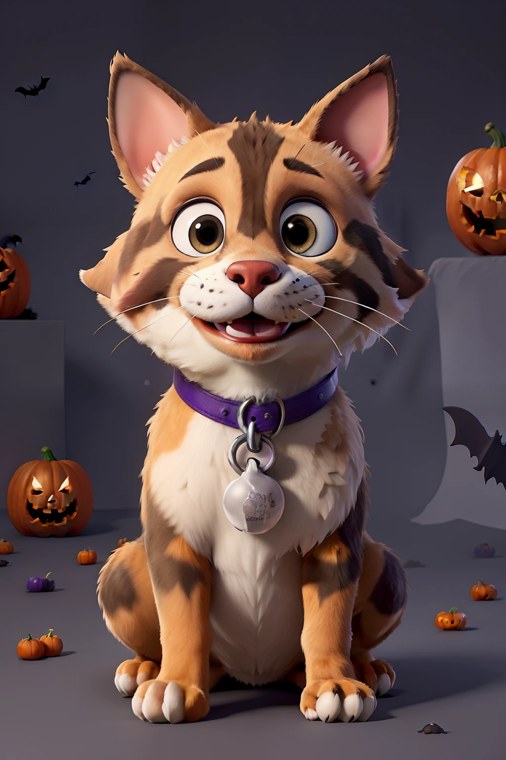 Desenhos de animais para um pet shop em clima de Halloween, animais fantasiados de Halloween