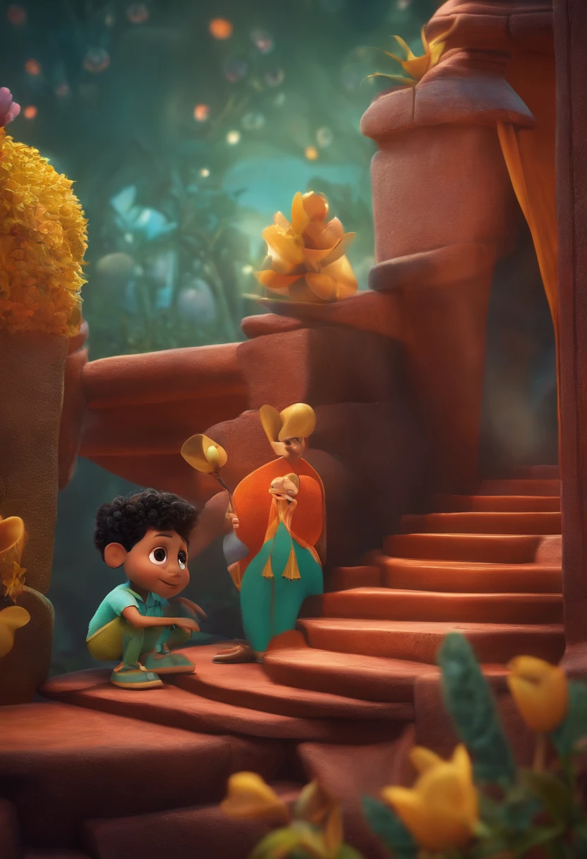 Criar um personagem no estilo pixar dentro de um jaleco. personagem morena