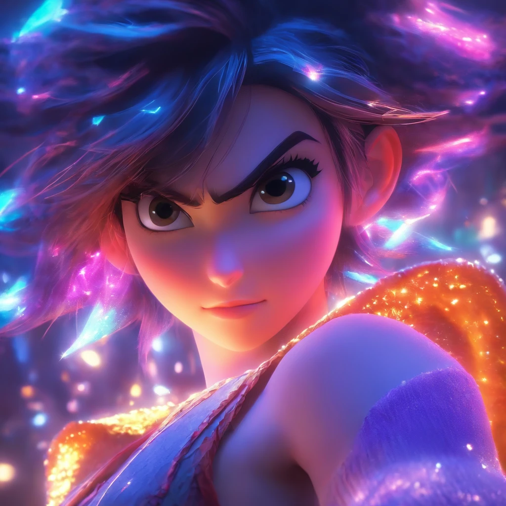 (Estilo Pixar),Modelo de quarto pequeno aconchegante, Modelo de personagem em miniatura, fonte de luz da direita para a esquerda, Rum lighting, fonte de luz da direita para a esquerda, (ISO distance vision), (de cima para baixo), Realistic proportions, Post-processing, ((perspectiva ortogonal)), Super Detalhe, Realistic, super realistic, photoreal render, Cor irridescent, Glitters