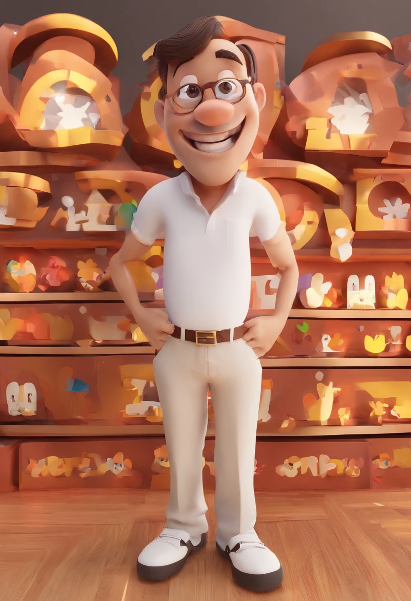 POPAYE Man Illustration, sorriso insano, Homem de pele marrom com um sorriso gigante, happily smiling at the camera, sorriso atrevido, he's smiling, sorriso muito grande, Macho sorridente, foto de perfil headshot, rindo sorriso enorme, desenhando no estilo de Arte 3D, c4d, fundo de cor branco puro, estilo disney, estilo pixar render ilustracao Super Detalhe, 8k