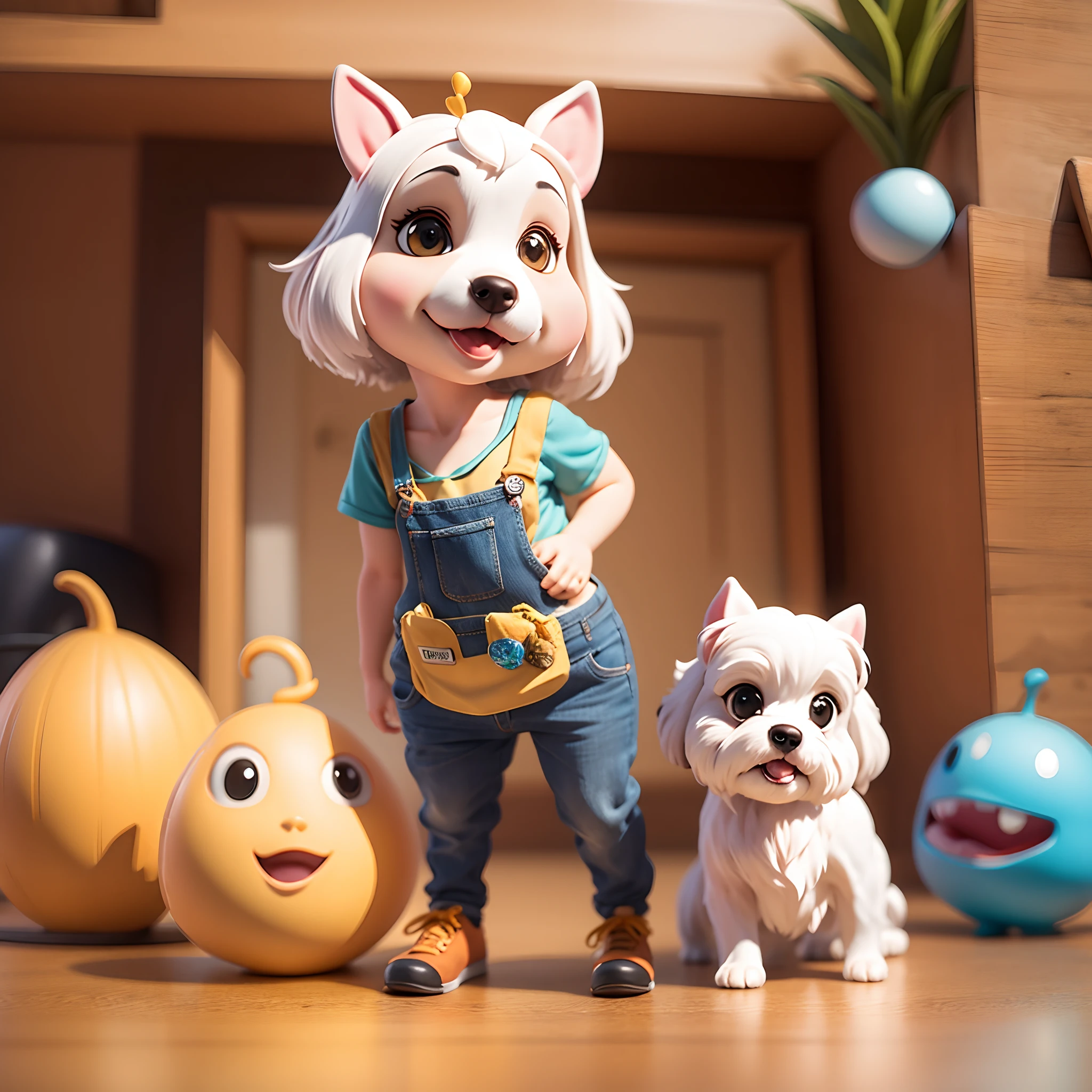 Westie Terrier estilo Pixar