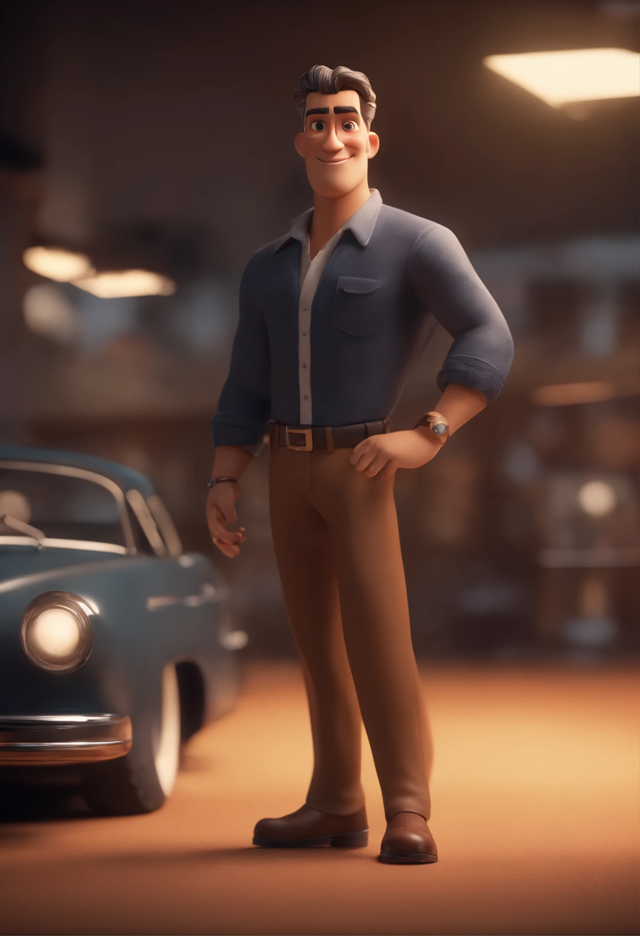 personagem dos desenhos animados de um homem preto com uma camisa branca, animation character, Caractere estilizado, animation style rendering, 3D estilizado, Arnold Maya render, 3 d render stylized, toon render keyshot, Personagem 3D, Personagem 3D, 3d rendering stylized, 3 d character render, personagem de desenho animado, Personagem de close up, Pose de personagem, (Estilo Pixar) (master part:1.2) (Bokeh) (best quality) (pele detalhada) (textura detalhada) (8k) (argila) (Cinematic lighting) (foco nítido
