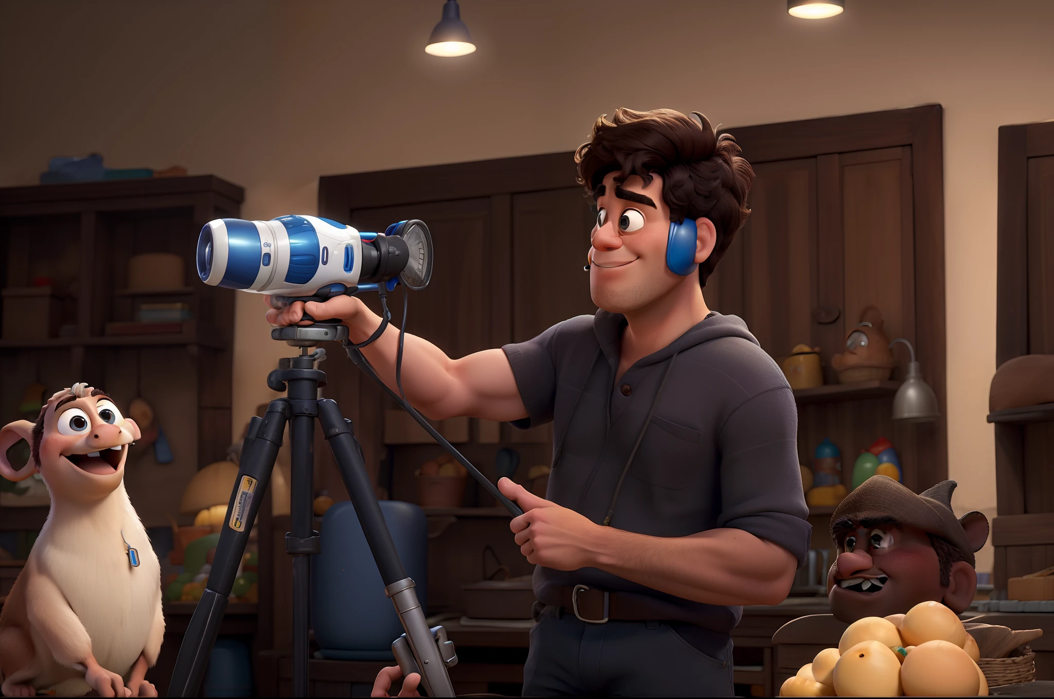 um homem no estilo pixar disney, na melhor qualidade, alta qualidade