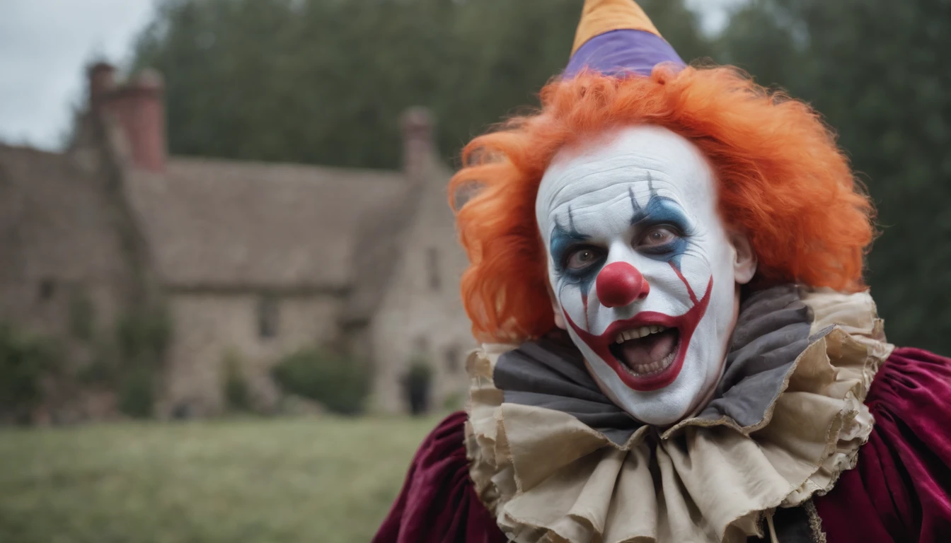 clownpiece, bruxa e freira, halloween, realista, 4k, terror, horror, medo