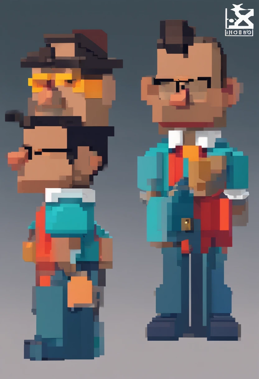 Cartoon character of a man with black glasses and a blue shirt, animation character, Caractere estilizado, animation style rendering, 3D estilizado, Arnold Maya render, 3 d render stylized, toon render keyshot, Personagem 3D, Personagem 3D, 3d rendering stylized, 3 d character render, personagem de desenho animado, Personagem de close up, Pose de personagem,  (Estilo Pixar) (master part:1.2) (Bokeh) (best quality) (pele detalhada) (textura detalhada) (8k) (argila) (Cinematic lighting) (foco nítido