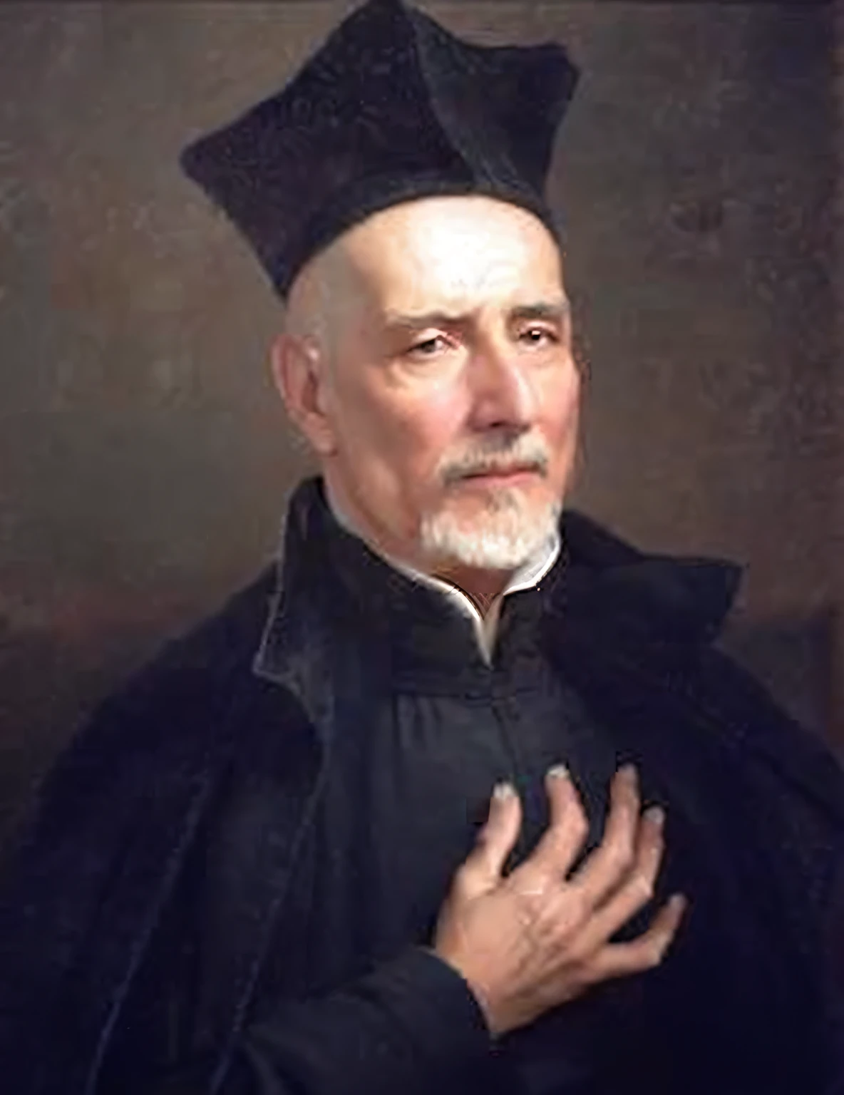 A painting of a man in a black cloak and hat, tiziano vecelli, vincenzo riccardi, Leon Battista Alberti, Pablo Hurtado de Mendoza, Directed by: Giovanni Bernardino Mazzolini, by Francisco de Holanda, Directed by: Cristofano Allori, Directed by: Juan de Valdés Leal, Directed by: Francisco de Burgos Mantilla