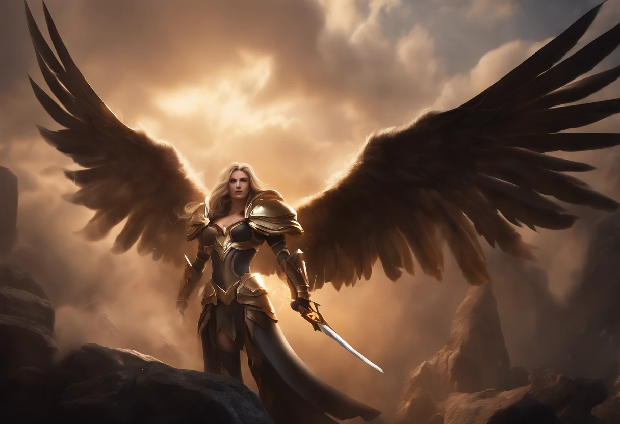 (((Kayle de League of Legends, Ultra realista))), (((corpo inteiro))), (((perfect hands))), Usando a Arma Samurai, fundo antigo, (((Armas Perfeitas))), elegante, gray and black smoke, atordoante, hyper realistic, octan render, surrounded by the effect of smoke and lightning, Estilo League of Legends, fundo antigo, elegante, deslumbrante, (papel de parede), arte conceitual, detalhes intrincados, altamente detalhado, ((cinemactic)), Dramatic, (mais alta qualidade, Concedido, obra-prima:1.5), (fotorrealista:1.5), fotografia, Realistic photo, Nikon, Luz Natural, 4k, highes definition, XF IQ4, 150MP, 50 millimeters, ISO 1000 Certification, 1/Anos 250, Luz Natural, Adobe Lightroom, photolab, Photographic Affinity, PhotoDirector 365,
