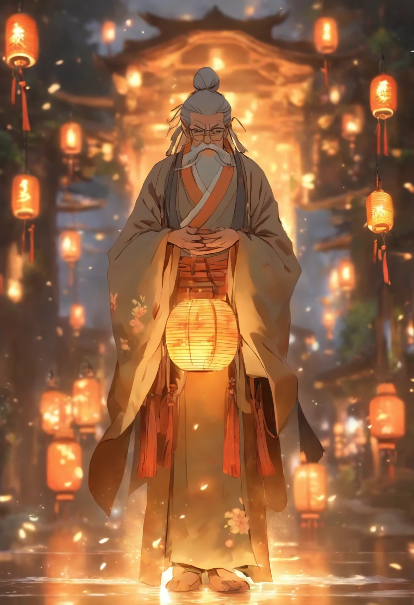 (Estilo Pixar), (old man:1.1,personagem de desenho animado), (round eyeglasses:1.1), (barba curta branca,short bald head:1.1), (Chinese Style Gray Robe:1.1), (rosto enrugado:1.1), (feliz e fofo), (traje tradicional, traje de samuai :0.9), (Chinese style of landscape painting:1.1), (segurando uma guitarra eletrica),Modelo de personagem em miniatura, fonte de luz da direita para a esquerda, Rum lighting, fonte de luz da direita para a esquerda, Realistic proportions, Post-processing, ((perspectiva ortogonal)), Super Detalhe, Realistic, super realistic, photoreal render,