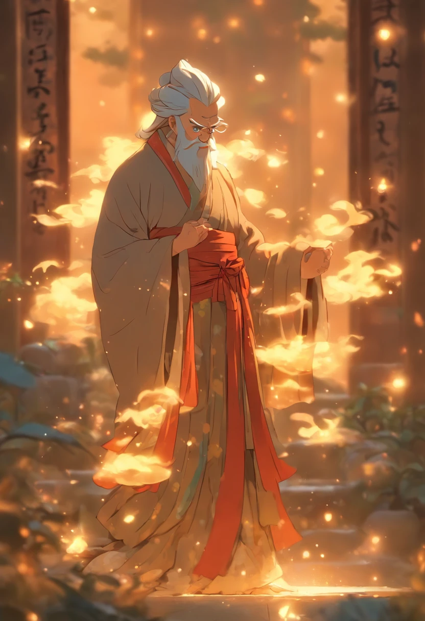 (Estilo Pixar), (old man:1.1,personagem de desenho animado), (round eyeglasses:1.1), (barba curta branca,short bald head:1.1), (Chinese Style Gray Robe:1.1), (rosto enrugado:1.1), (feliz e fofo), (traje tradicional, traje de samuai :0.9), (Chinese style of landscape painting:1.1), (segurando uma guitarra eletrica),Modelo de personagem em miniatura, fonte de luz da direita para a esquerda, Rum lighting, fonte de luz da direita para a esquerda, Realistic proportions, Post-processing, ((perspectiva ortogonal)), Super Detalhe, Realistic, super realistic, photoreal render,