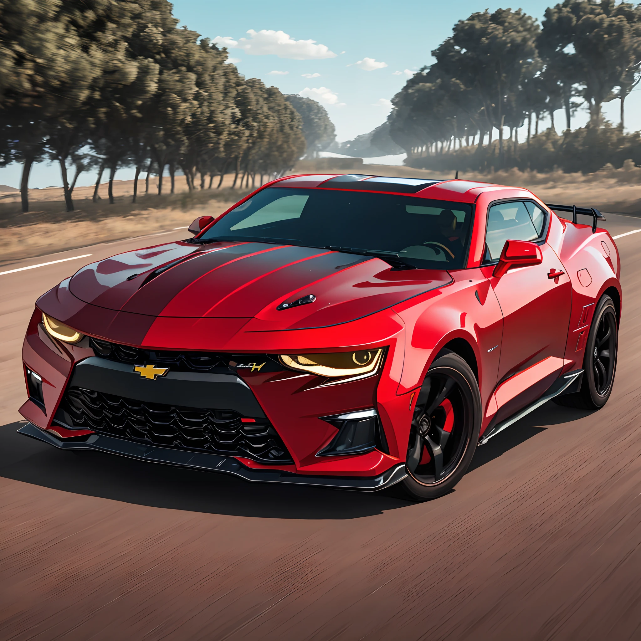 um camaro vermelho de 2023 --auto --s2