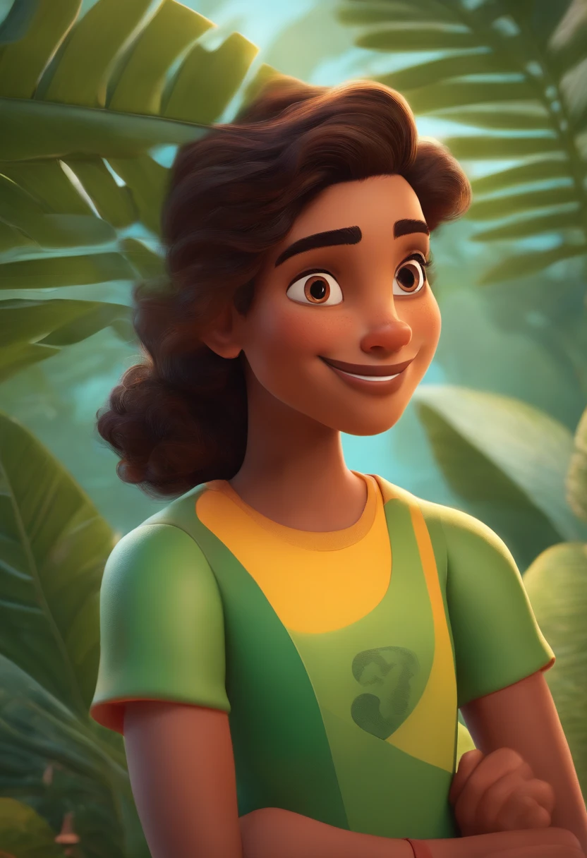 personagem estilo pixar jogador de volei