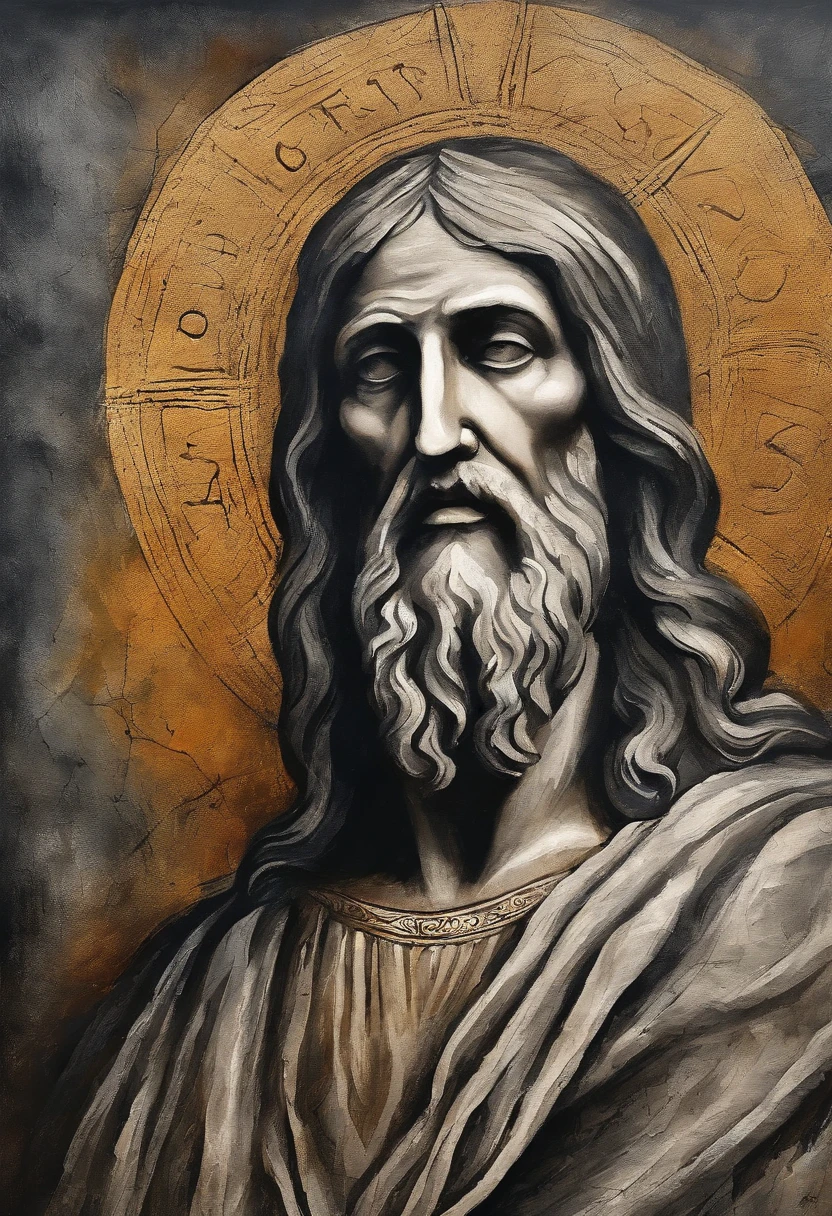 Apostolo de cristo Jesus, black in withe, Preto e branco, estilo grafite, Corrosion in dry spot, extremamente detalhado, hatching, hiper-realista, aquatint, desenho de linha, realismo, litografia, Washi, trending on ArtStation, foco nítido, Studio photo, detalhes intrincados, altamente detalhado