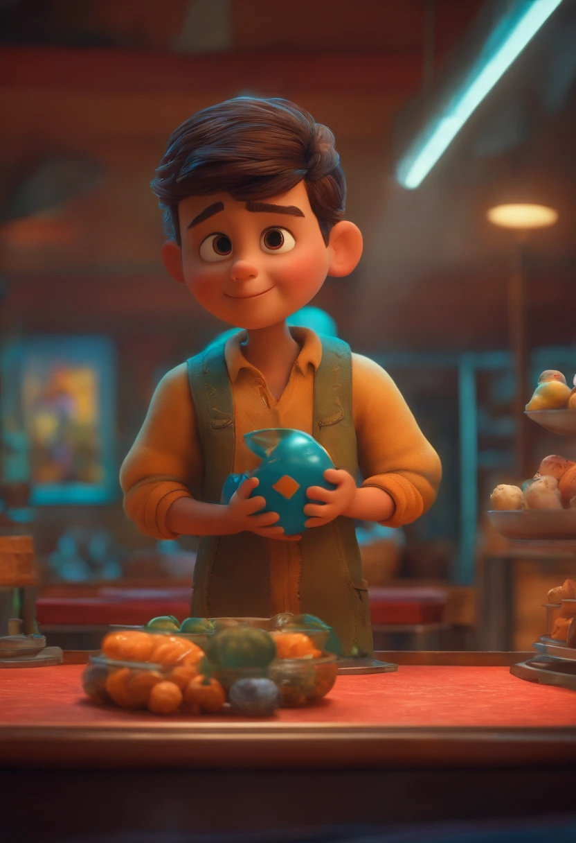 Criar um personagem no estilo pixar dentro de um jaleco. personagem morena