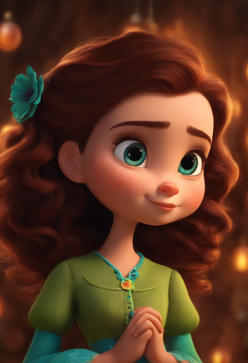 pixar animation, mulheres de meia-idade,cabelos castanhos longos,olhos grandes,corpo inteiroesbian.