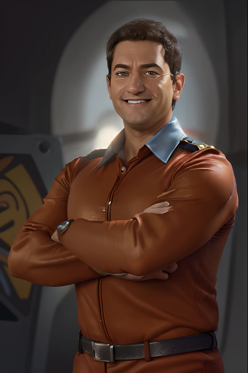 criar um poster, "Captain Humanization" estilo PIXAR
