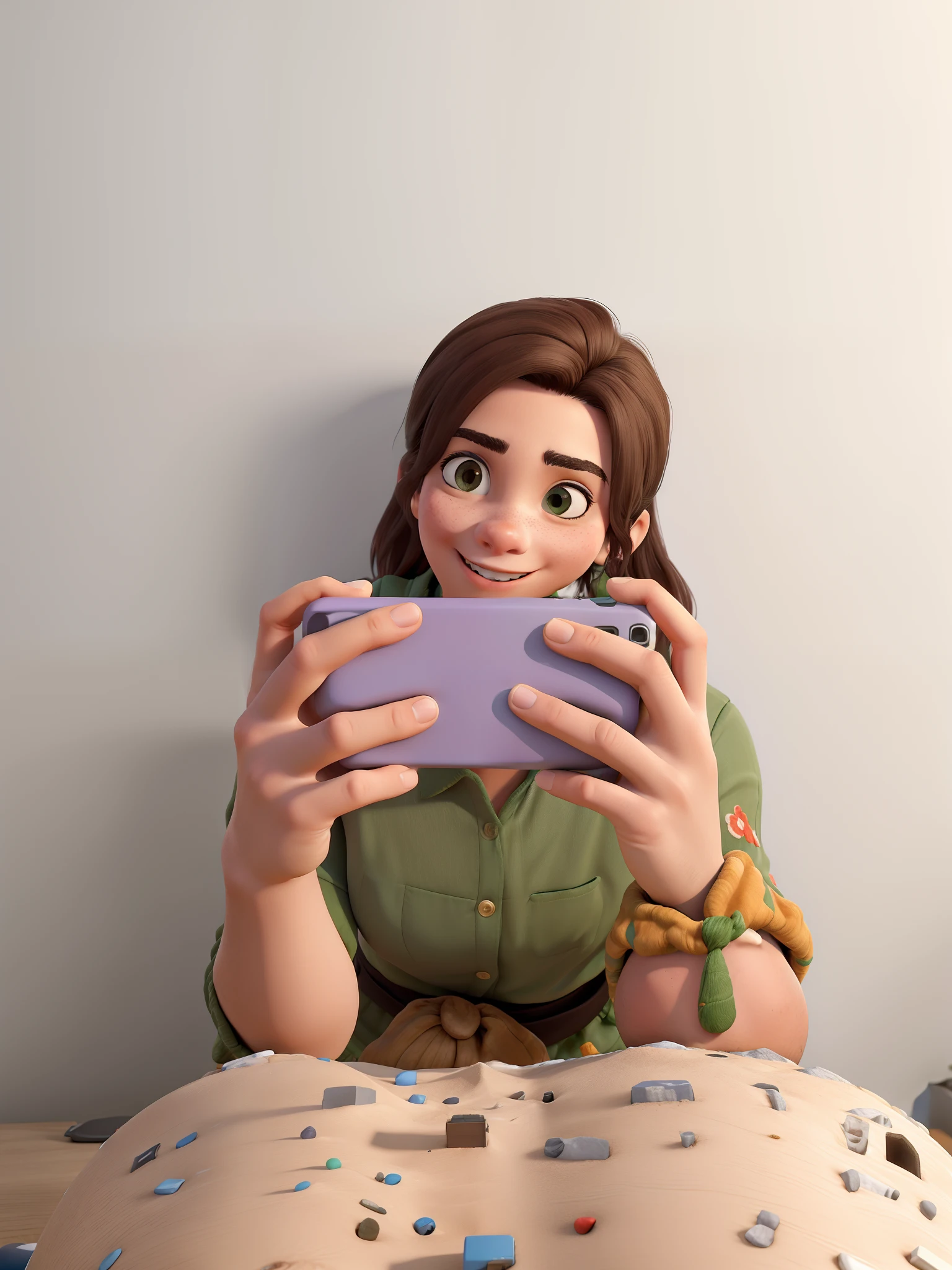 Obra-prima, de melhor qualidade, uma jovem jogando joguinho dentro da internet