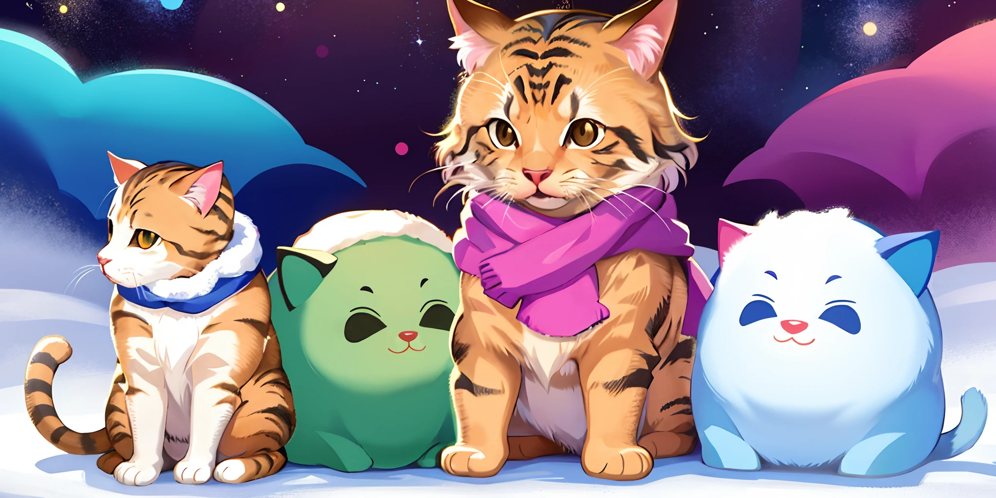 Cats in winter cover for video on YouTube