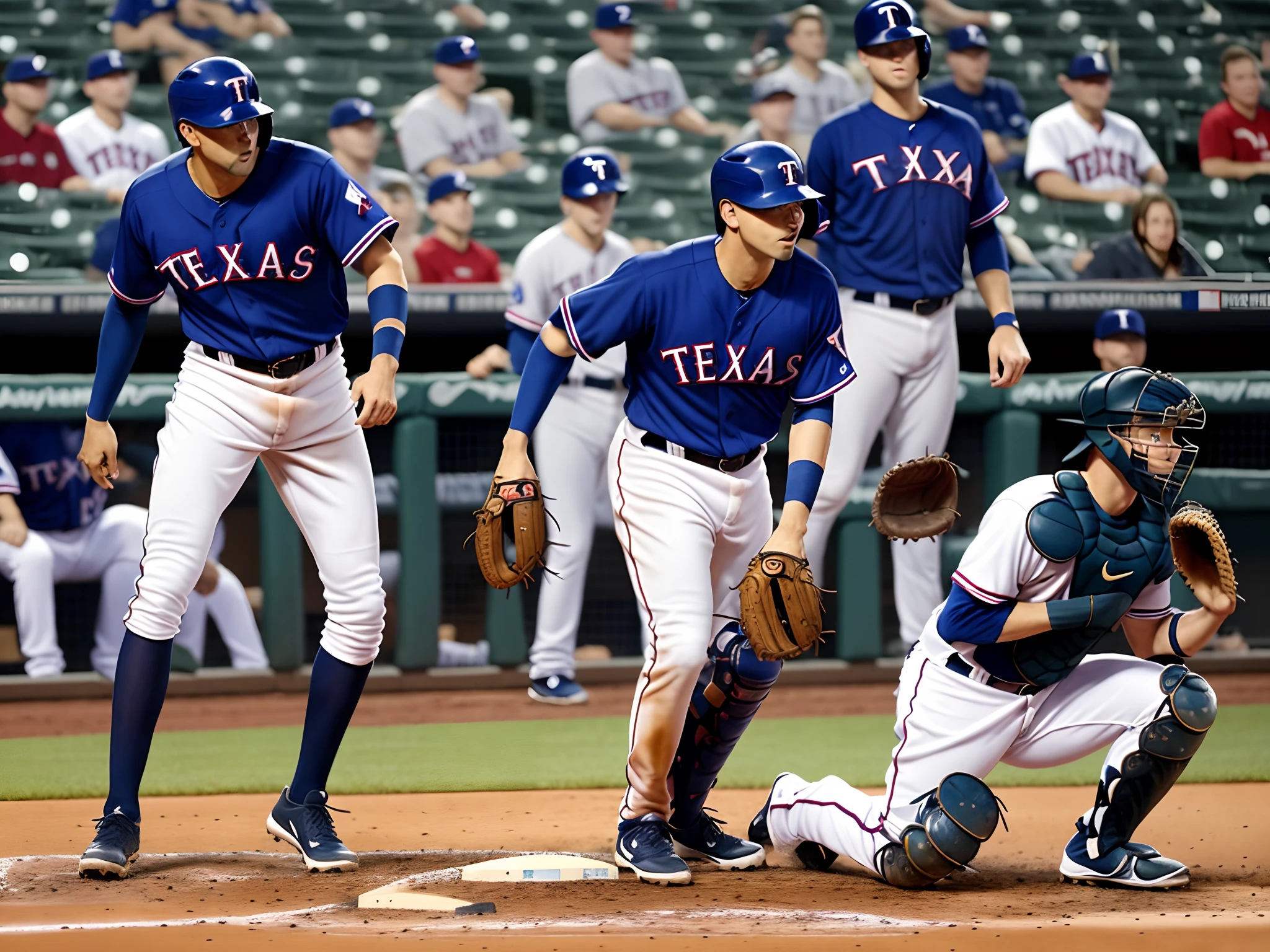 Texas Rangers Baseball as soldiers