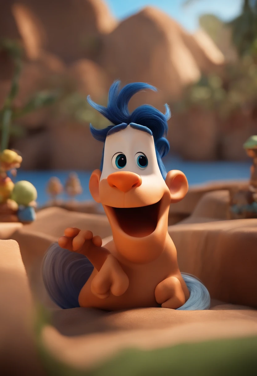 Garoto, estilo disney, tom de pele: claro: Cabelo: marrom escuro, liso, curto, penteado para o lado direito. camisa: social, Cor azul. Fundo: Gray and white gradient,Comemorando, Hands raised, sorrindo, feliz, (estilo pixar) (obra-prima:1.2) (bokeh) (melhor qualidade) (pele detalhada) (textura detalhada) (8k) (claymation) (cinematic lighthing) (foco nítido