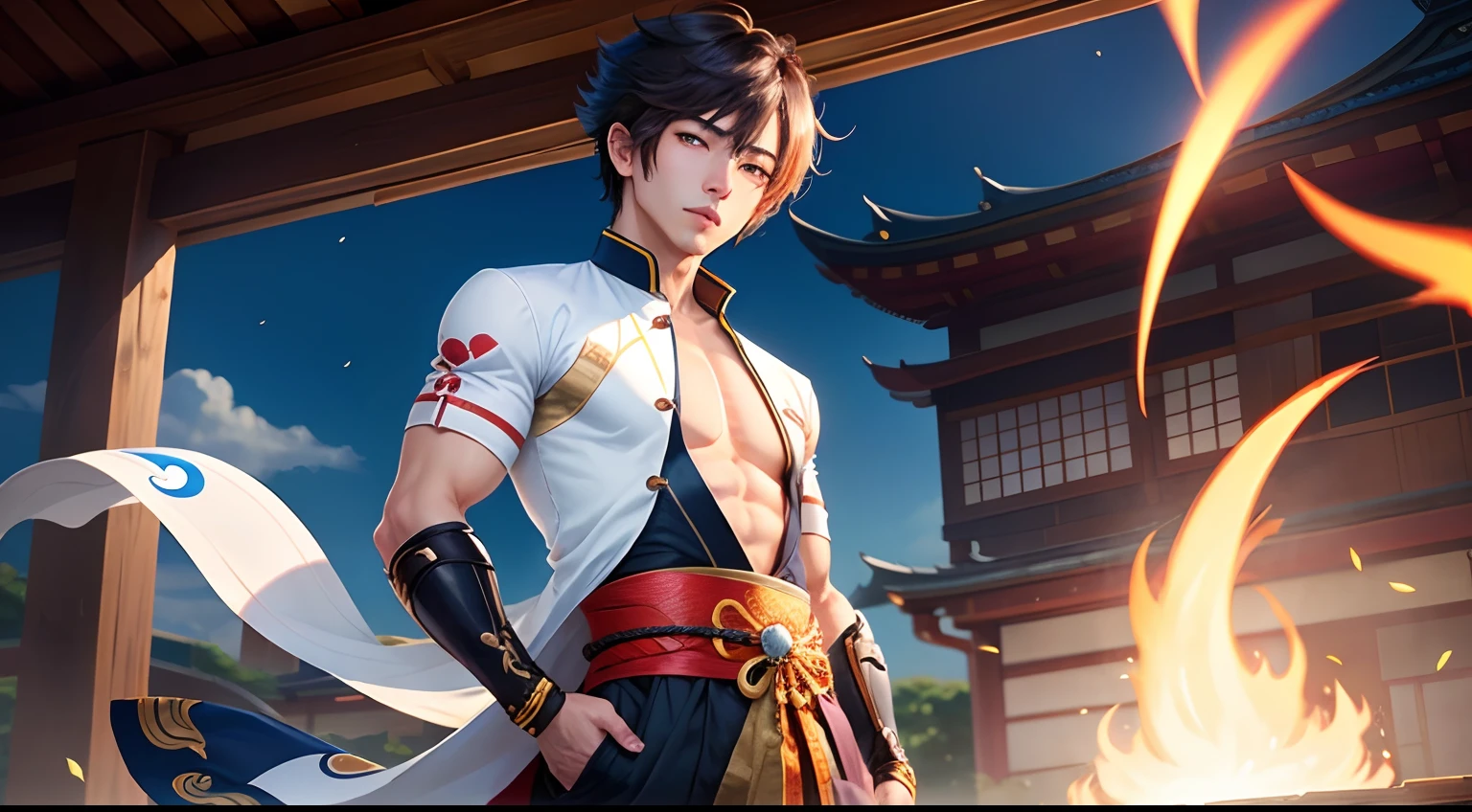 genshin impact original character anime male cute