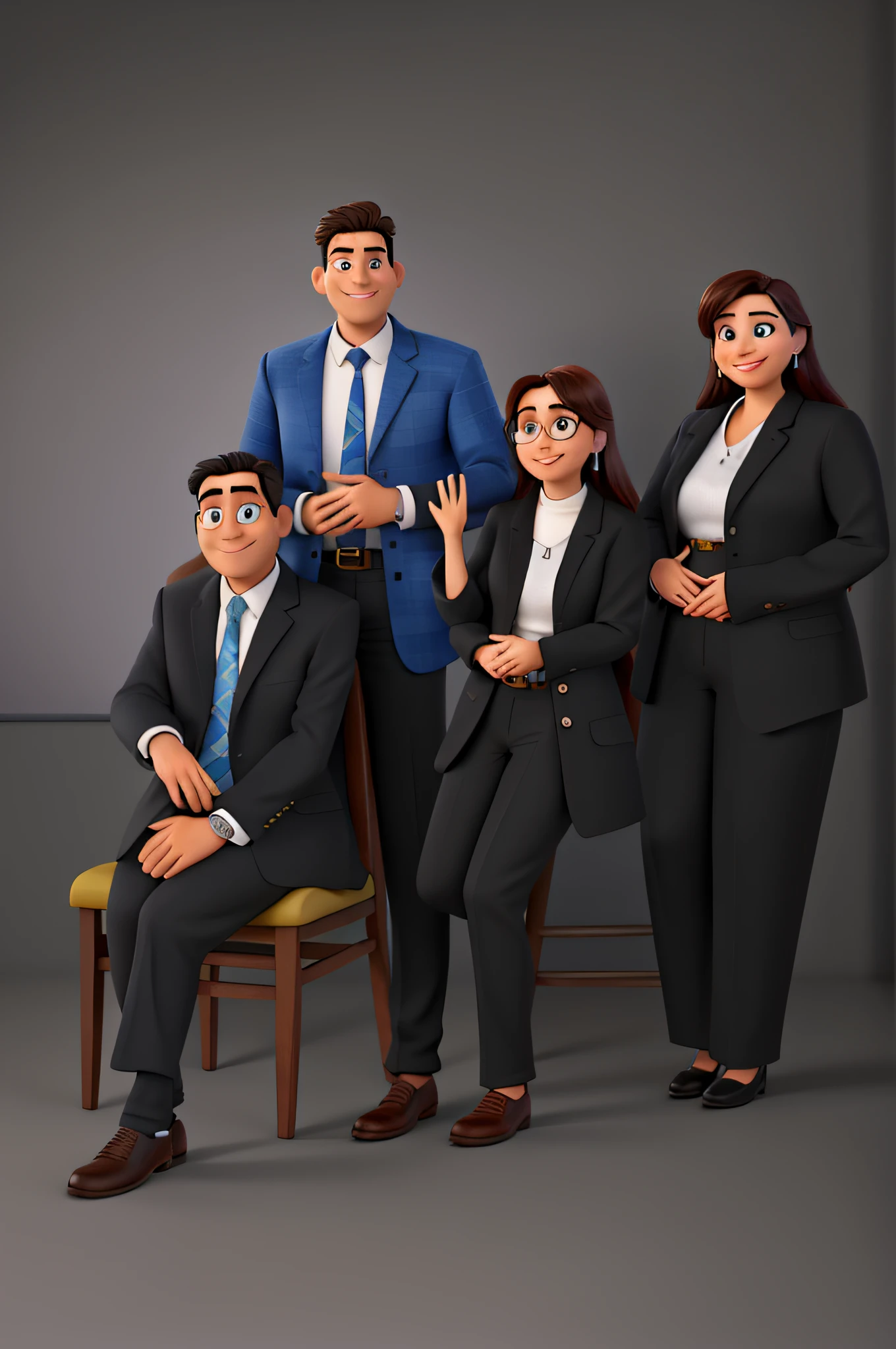 uma familia disney pixar, alta qualidade, melhor qualidade, todos de terno e melhor qualidade