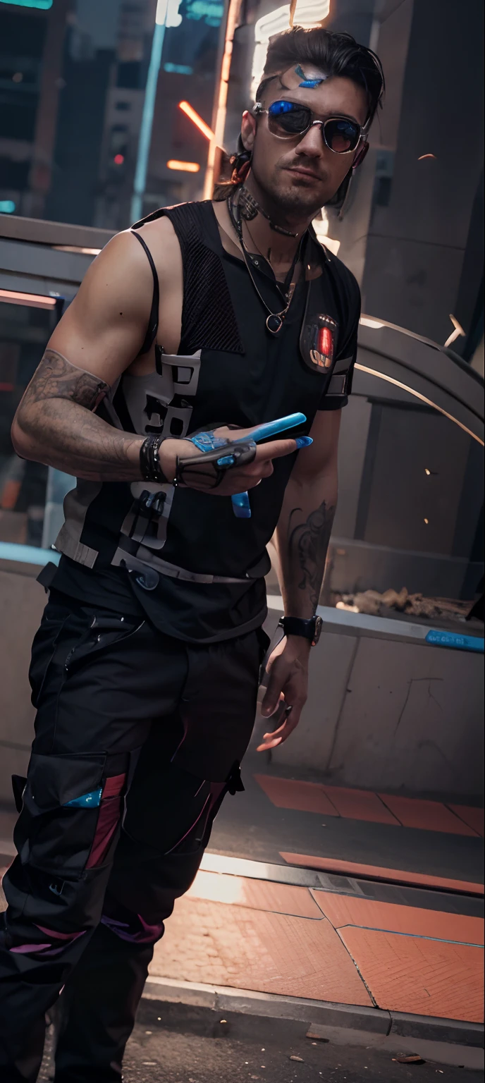 Change background cyberpunk handsome boy ,realistic face,8k ultra realistic