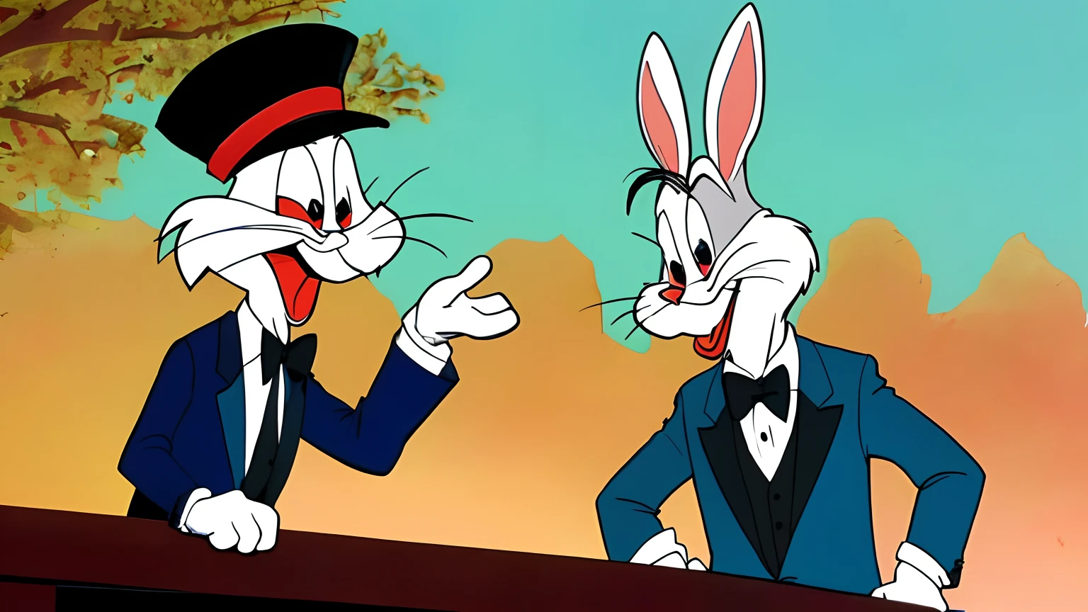 Bugs bunny gangster contemplating