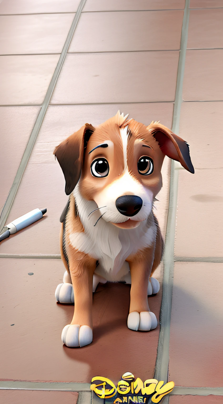 Criar um poster da Disney Pixar de um cachorro em alta qualidade, melhor qualidade