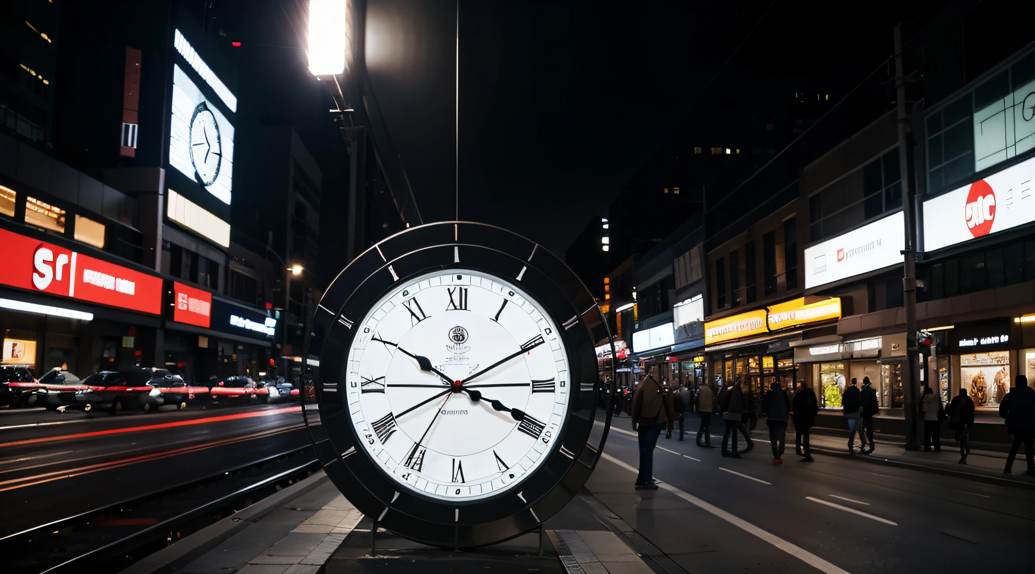 An abstract clock with tension and urgency in the design, indicating the last-minute rush