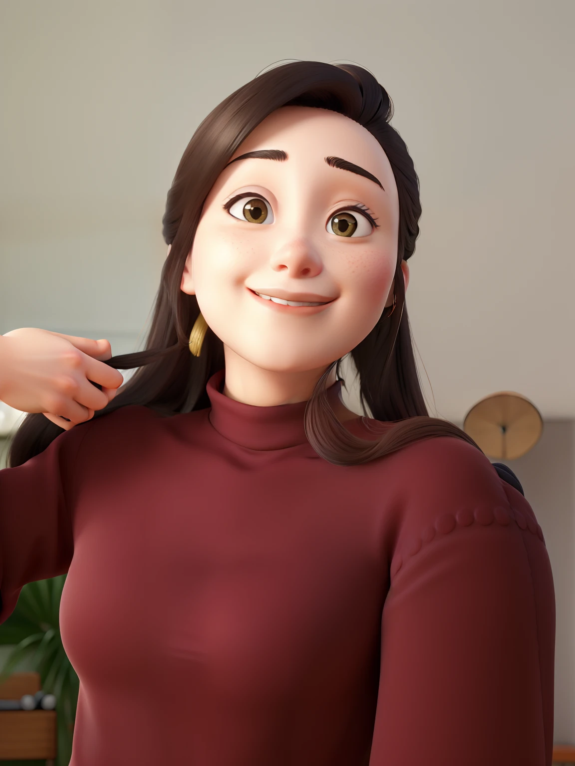 longos cabelos castanhos claros,olhar misterioso,massagem,Mulher japonesa