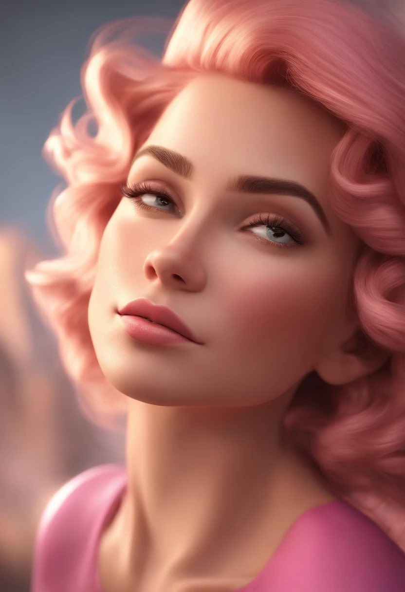 personagem dos desenhos animados de uma mulher branca com cabelo castanho liso e longo e um jaleco rosa claro, usando luvas pink e segurando uma seringa, animation character, Caractere estilizado, animation style rendering, 3D estilizado, 3 d render stylized, toon render keyshot, Personagem 3D, Personagem 3D, 3d rendering stylized, 3 d character render, personagem de desenho animado, Personagem de close up, Pose de personagem, (Estilo Pixar) (master part:1.2) (Bokeh) (best quality) (pele detalhada) (textura detalhada) (8k) (argila) (Cinematic lighting) (foco nítido