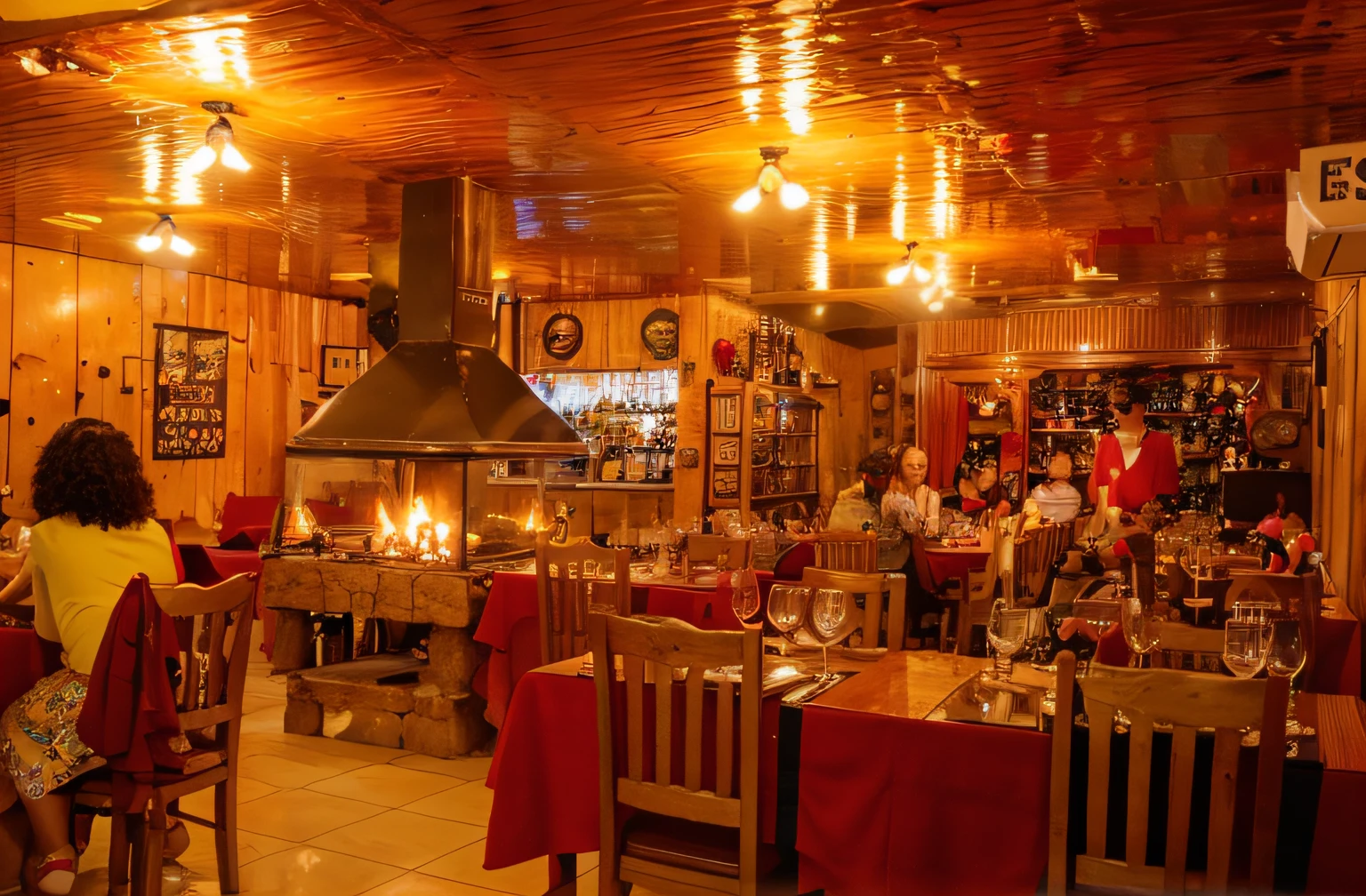restaurante estilo pixar alta qualidade