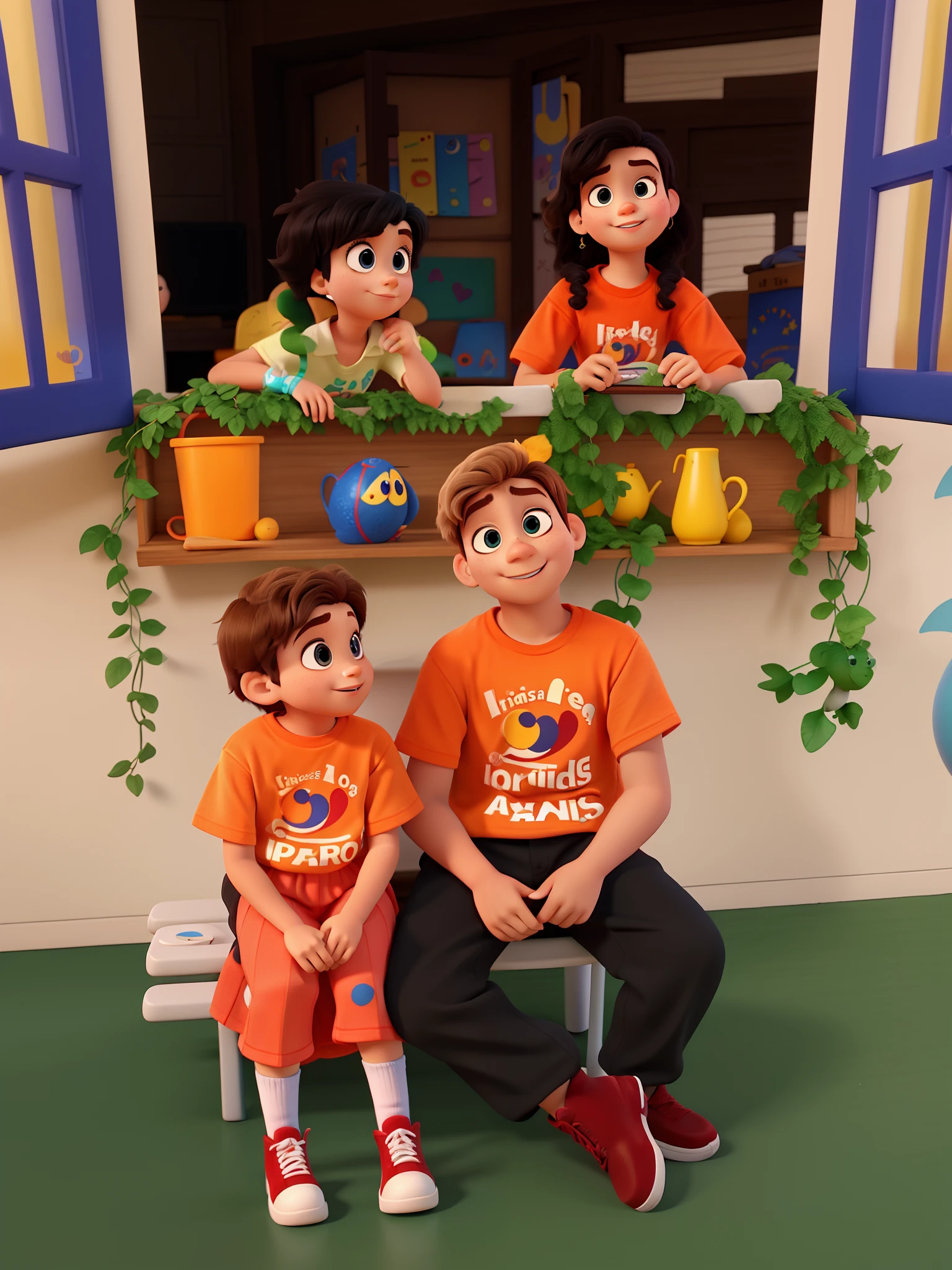 Kids in Pixar Style, alta qualidade
