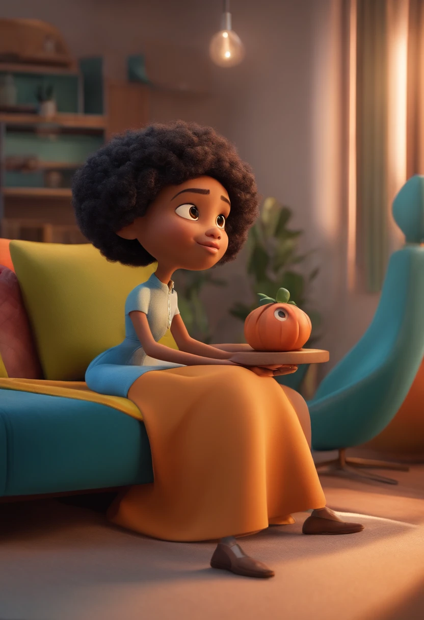 Um arquiteto de sonhos futurista, mas realista, inspired by Pixar animation, de perto. The character takes center stage with captivating facial expressions, oferecendo um toque de irrealidade.