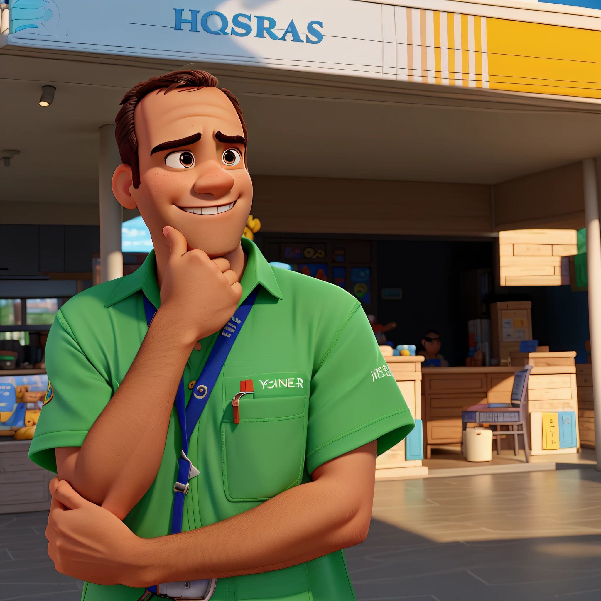 Um homem estilo disney pixar, alta qualidade,melhor qualidade