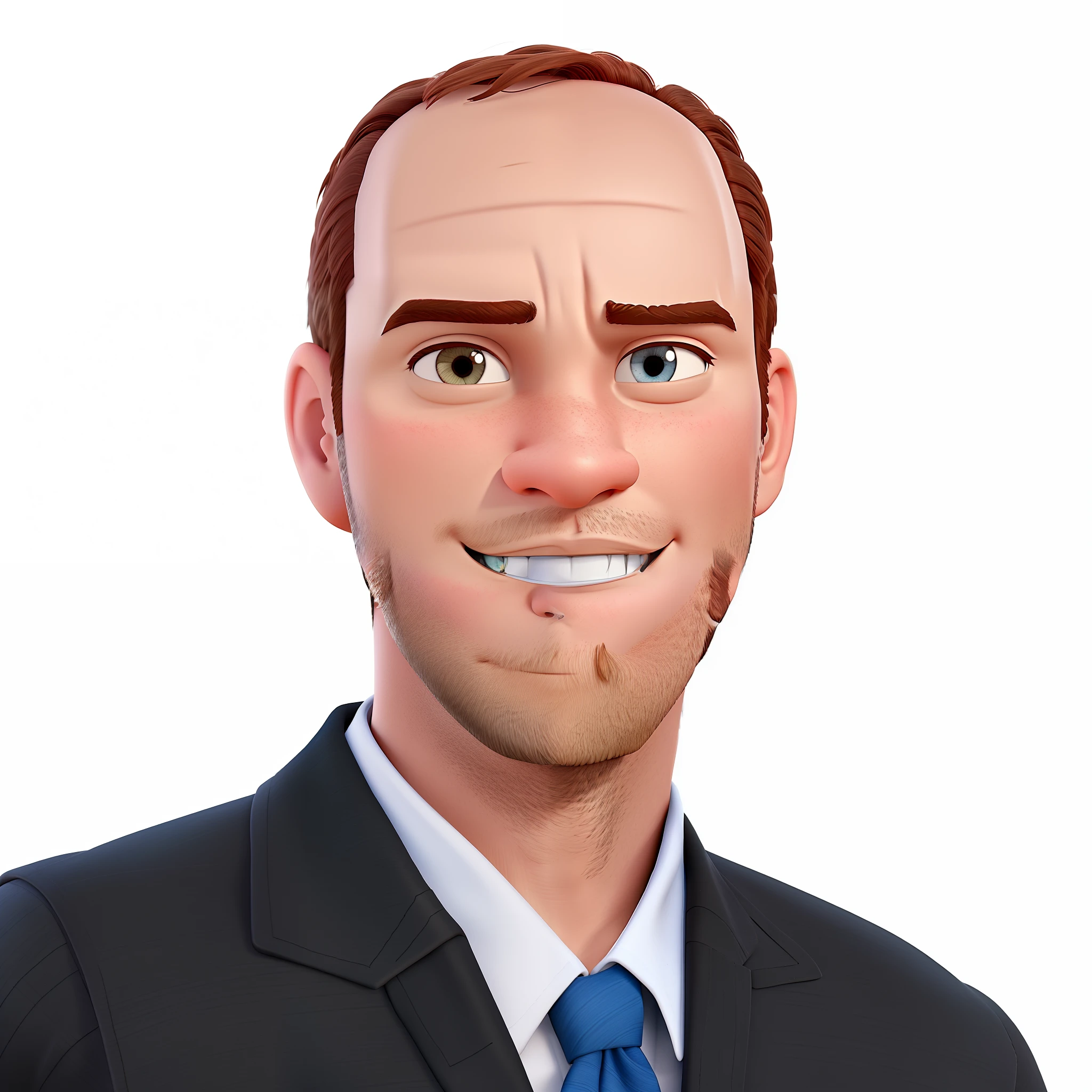rum homem branco estilo disney pixar, alta qualidade, melhor qualidade