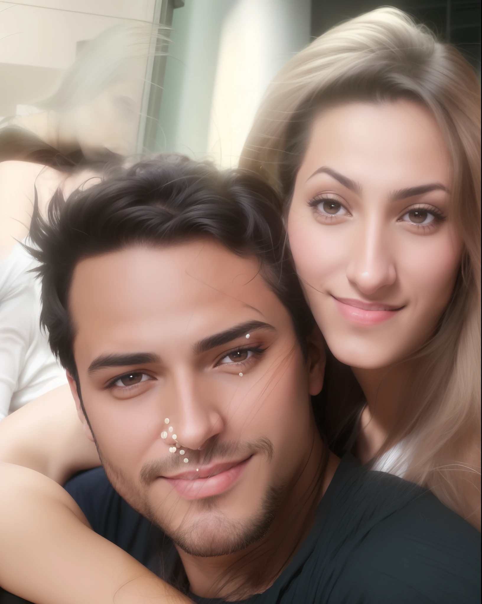 there is a man and a woman posing for a picture, by Nándor Katona, profile image, david rios ferreira, malika favre, fernanda suarez, couple, andrea rocha, ástor alexander, in sao paulo, profile pic, seu madruga, valentina remenar, caroline gariba, beto val, by Felipe Seade