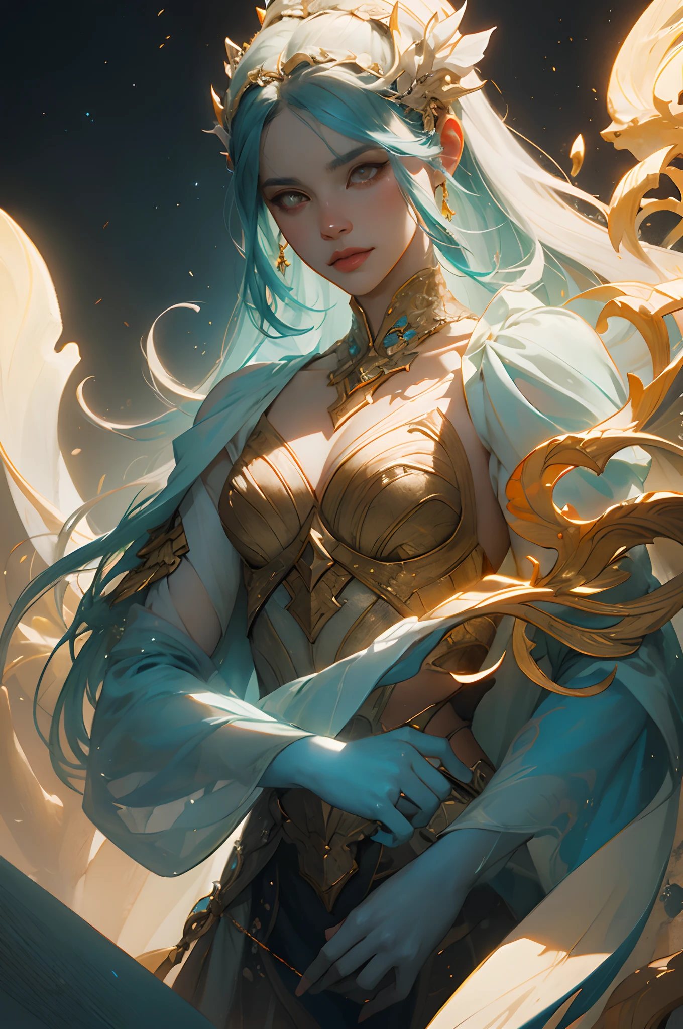 the goddess of light and dreams by Hans Zatzka, Craig Mullins, trending on artstation, Manitoba Contemporary Art