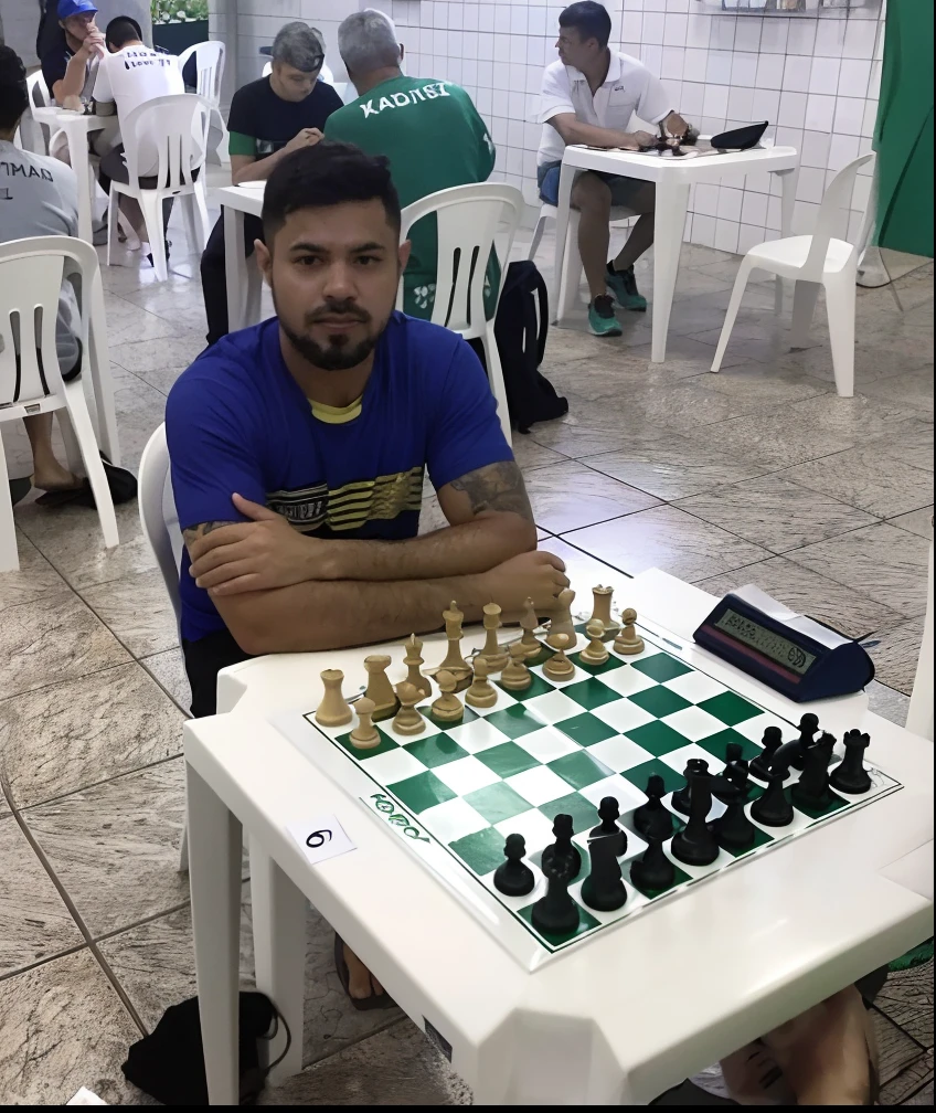 chess player sitting at a table with his arms crossed, chess tournament, caio santos, david rios ferreira, carmelo blandino, by Nándor Katona, icaro carvalho, !!playing chess!!, Henry Alvim Correa, ástor alexander, edon guraziu, andrea rocha, ivan laliashvili