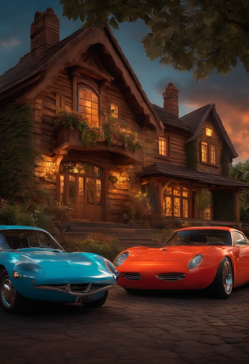 Pixar. Homem com cabelo arrepiado, youtuber, com carros bonitos e estilosos. Com uma linda casa atras avaliada em muito dinheiro