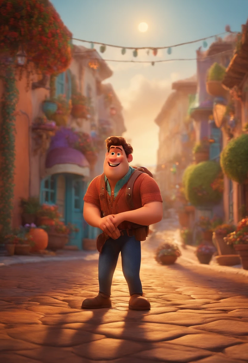 Criar um personagem no estilo pixar dentro de um jaleco. personagem branca com cabelos castanhos